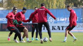 A Milli Takımı Letonya maçı öncesi çalıştı