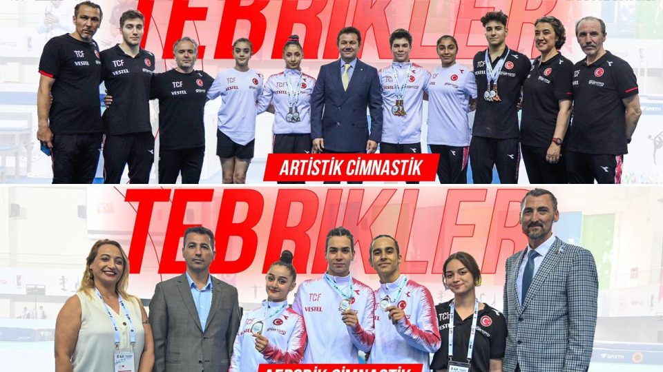 Cimnastikte Akdeniz Gençler Şampiyonası’nda Türkiye 13 madalya kazandı