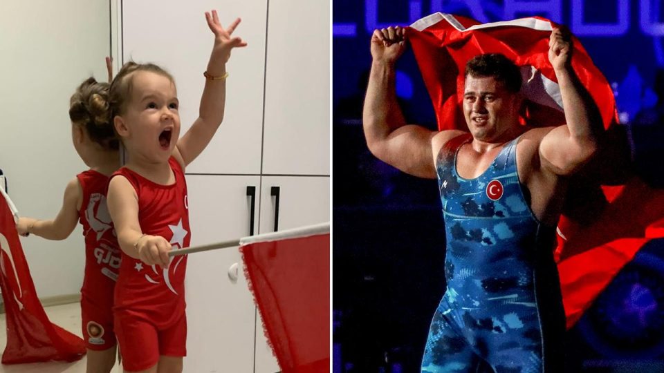 Rıza Kayaalp’in kızı Ay Vera babasının başarısını televizyondan takip etti