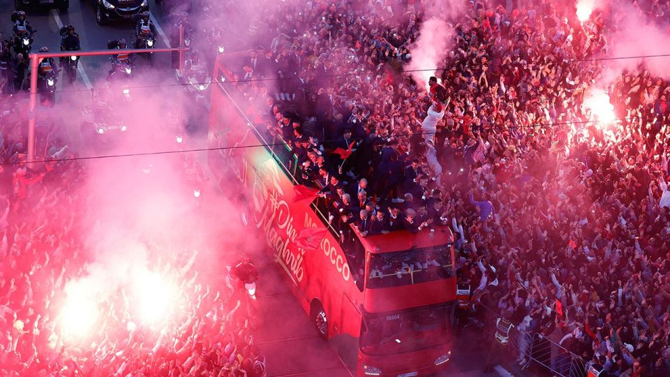Faslılar milli takımlarını başkent Rabat’ta coşkuyla karşıladı