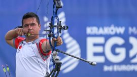 Okçuluk erkekler makaralı yayda Emircan Haney bronz madalya kazandı